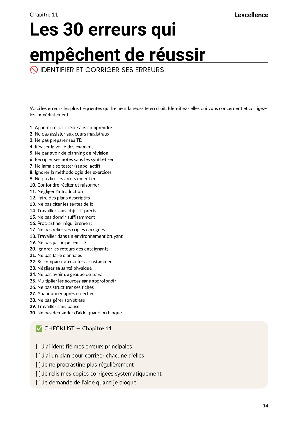 Réussir sa Licence de Droit — La méthode complète