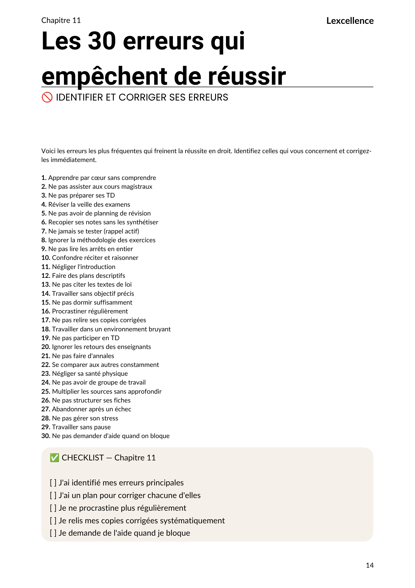 Réussir sa Licence de Droit — La méthode complète