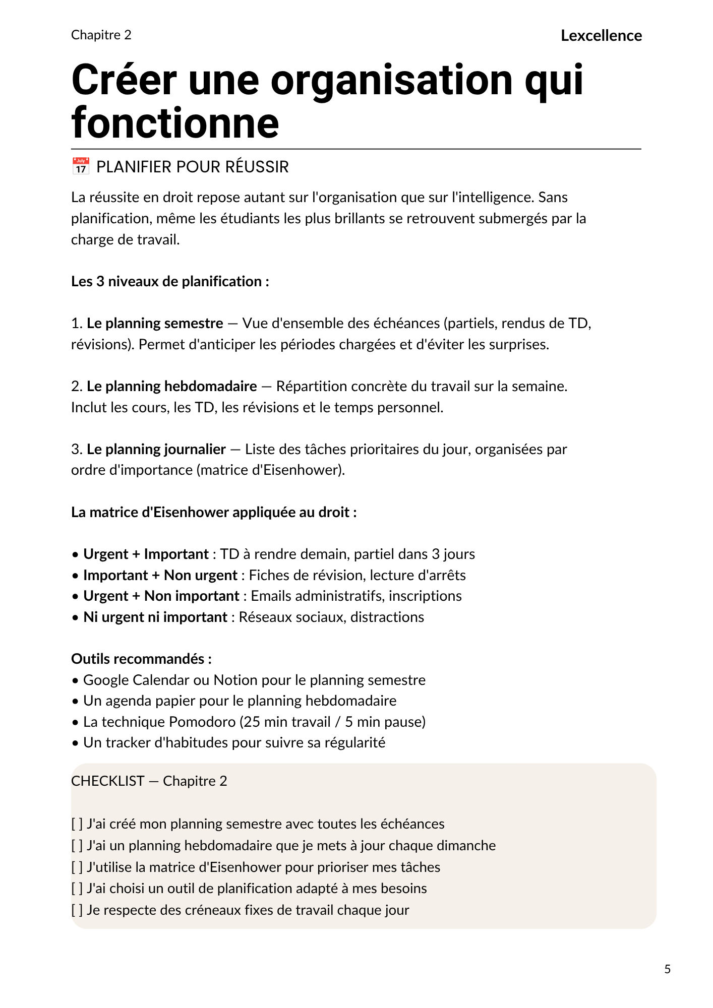 Chapitre 2 — Créer une organisation qui fonctionne